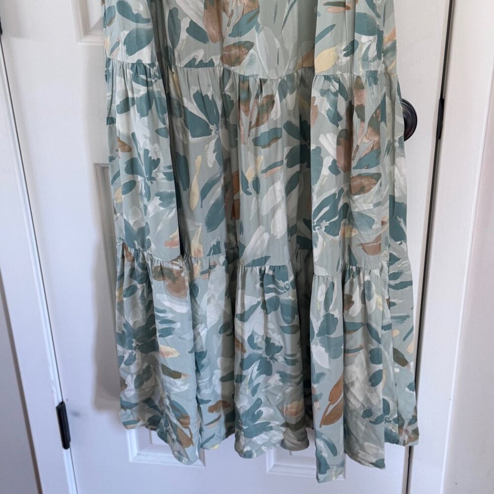 A New Day Womens Green Floral Maxi Dress Size M Medium New with Tags - Picture 2 of 11